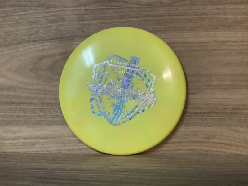 Dynamic Discs Warden Double stamp Fuzion burst Putter Yellow 173g 9/10
