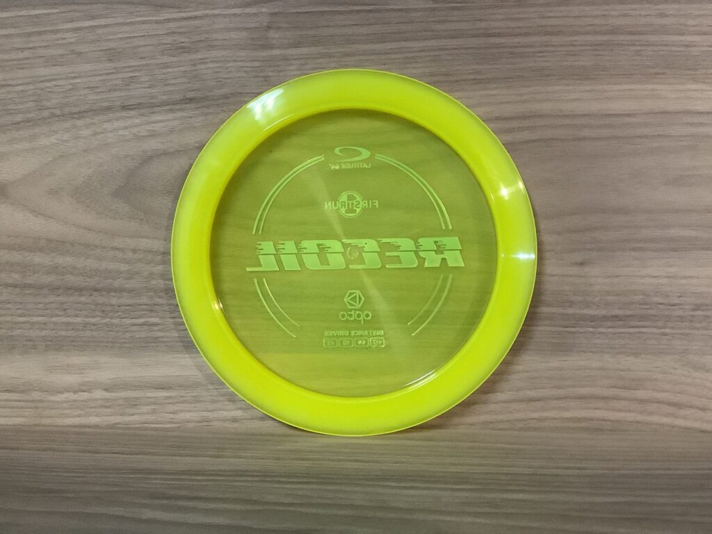 Latitude 64 Recoil 1st First Run Opto Distance Driver Yellow 174g 10/10