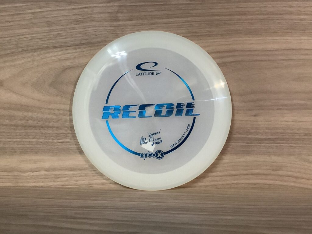 Dynamic Discs Recoil Albert Tamm team series V1 2020 Opto-X Distance Driver White/Clear 173g 10/10
