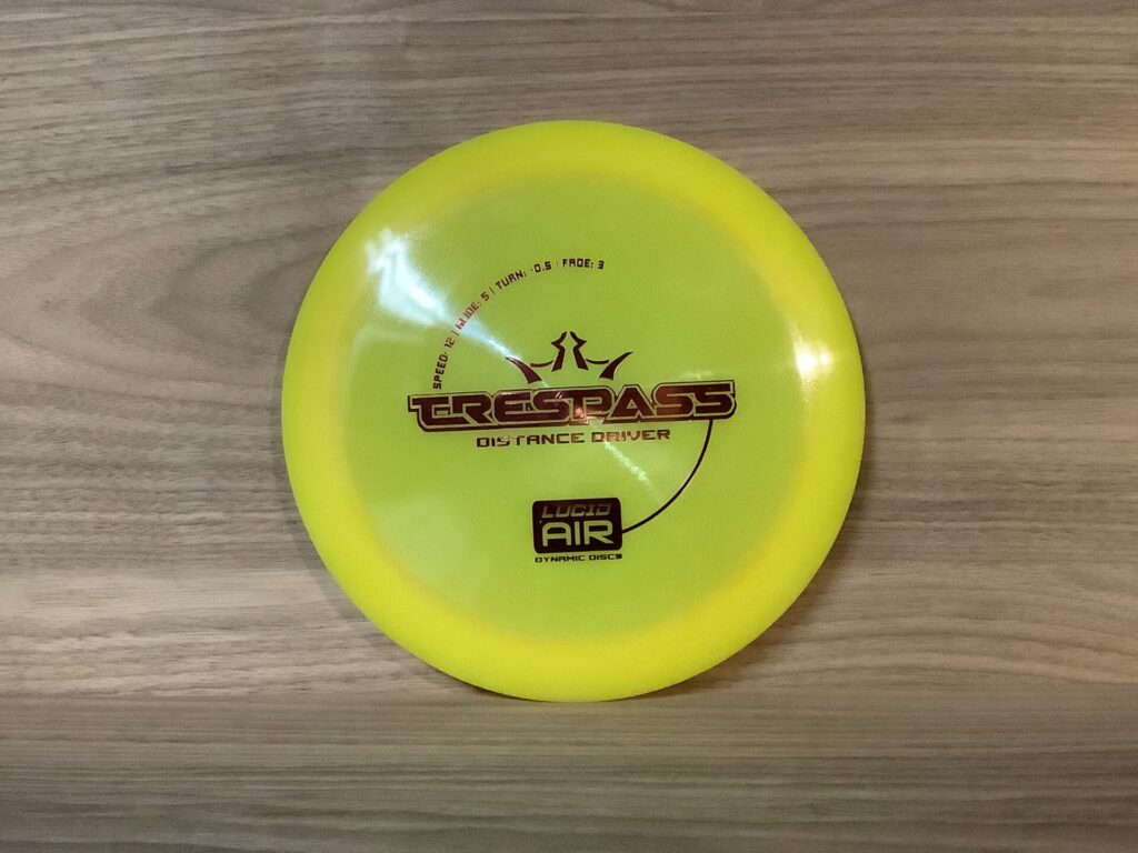 Dynamic Discs Trespass Lucid Air Distance Driver Yellow 158g 10/10