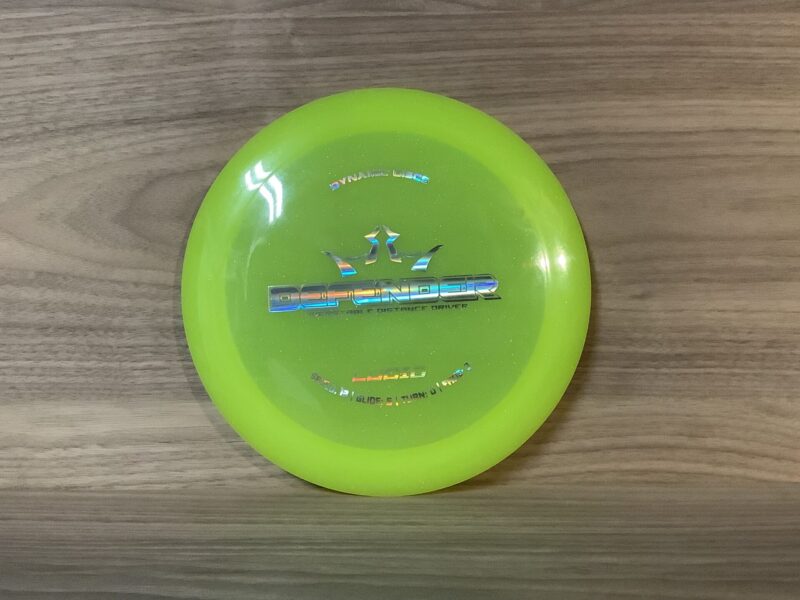 Dynamic Discs Defender Sparkle Metal-flake Lucid Distance Driver Yellow 171g 10/10