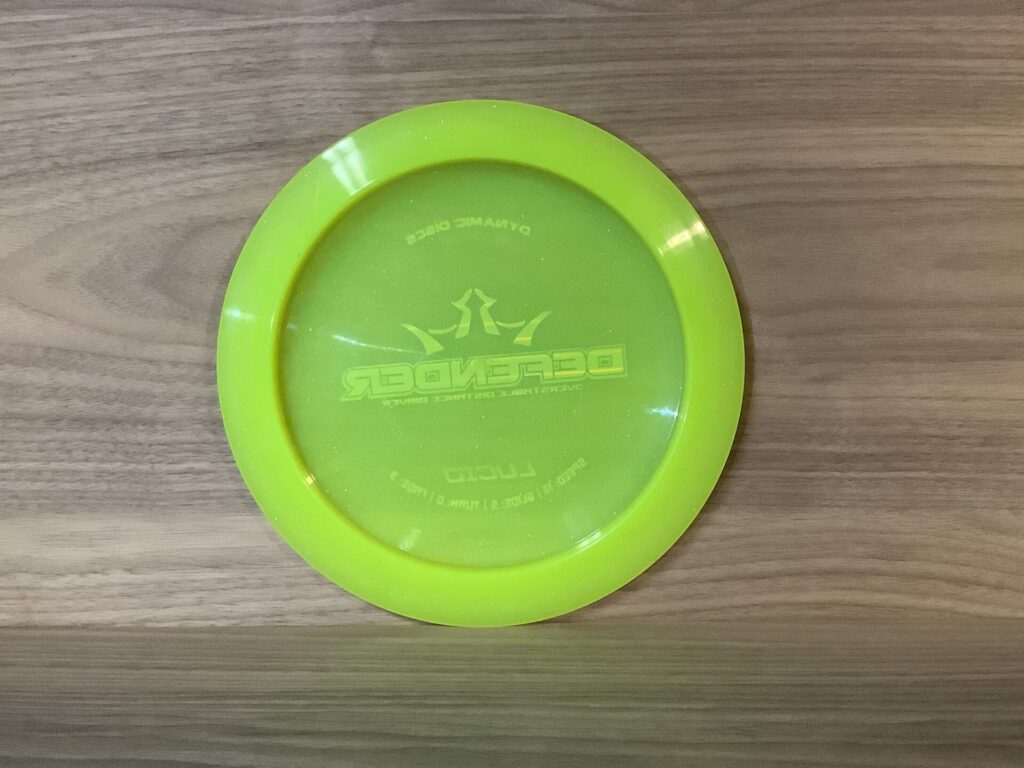 Dynamic Discs Defender Sparkle Metal-flake Lucid Distance Driver Yellow 171g 10/10