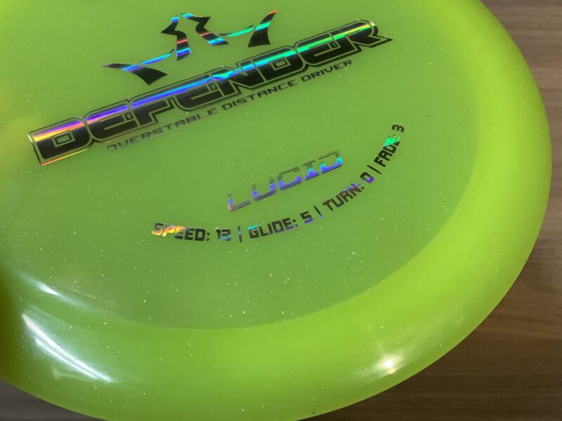 Dynamic Discs Defender Sparkle Metal-flake Lucid Distance Driver Yellow 171g 10/10